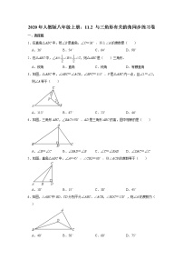 人教版八年级上册本节综合练习题