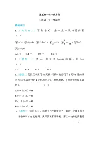 初中数学北师大版七年级上册5.1 认识一元一次方程课后测评