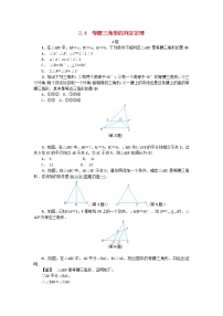 数学八年级上册2.4 等腰三角形的判定定理学案设计