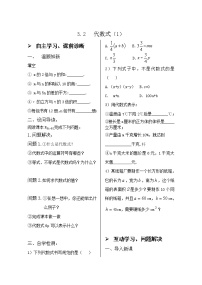 北师大版3.2 代数式学案