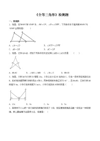 人教版八年级上册第十二章 全等三角形综合与测试精品达标测试