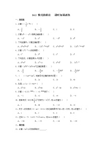 初中数学人教版八年级上册14.1 整式的乘法综合与测试优秀同步达标检测题