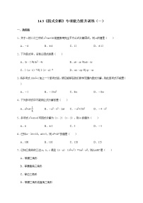 数学人教版14.3 因式分解综合与测试精品测试题