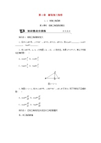 浙教版九年级下册1.1 锐角三角函数第1课时同步达标检测题