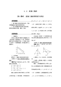 北师大版八年级下册2 直角三角形第1课时教案设计