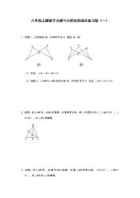 人教版八年级上册数学几何与方程应用强化练习题（一）