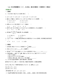 人教版九年级上册第二十一章 一元二次方程21.2 解一元二次方程21.2.3 因式分解法课后作业题