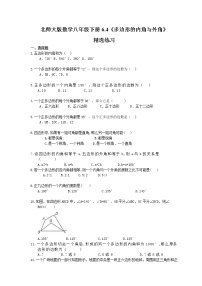 八年级下册第六章 平行四边形4 多边形的内角与外角和同步达标检测题