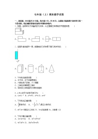 【精品试卷】人教版七年级数学上册期末试卷（含答案）01