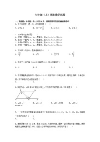 【精品试卷】人教版七年级数学上册期末试卷（含答案）02