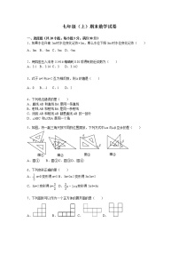 【精品试卷】人教版七年级数学上册期末试卷（含答案）04