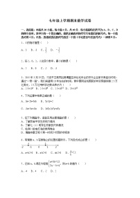 【精品试卷】人教版七年级数学上册期末试卷（含答案）05