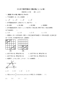 【精品试卷】人教版数学七年级下册期末测试卷二A卷（含答案）