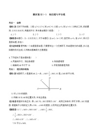 【精品试卷】人教版数学七年级下册期末复习（1）  相交线与平行线（含答案）