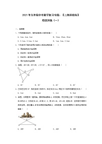2021年九年级中考数学复习专题:【三角形综合】培优训练(一)