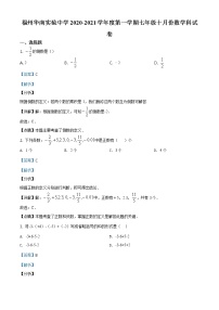 精品解析：七年级上学期10月月考数学试题（解析版）