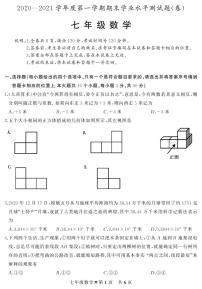 山西省临汾市翼城县2020-2021学年七年级上学期期末考试数学试题（pdf可编辑版）