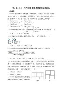 新人教版七年级数学下册 第8章 二元一次方程组 期末考好题精选训练