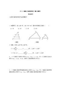 初中数学27.2.1 相似三角形的判定精品第2课时课后作业题