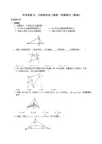 （人教版）数学中考总复习24中考总复习：几何初步及三角形（提高）珍藏版