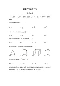 2020年甘肃省定西市中考数学试卷