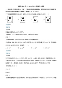 2020年湖北省宜昌市中考数学试题