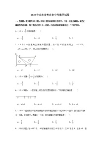 2020年山东省枣庄市中考数学试卷