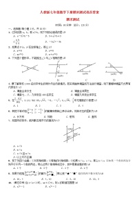 人教版七年级数学下册期末测试卷及答案