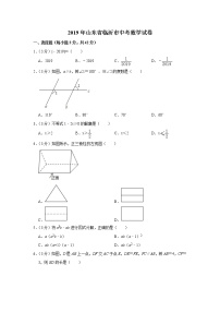 2019山东省临沂市中考数学试卷  解析版