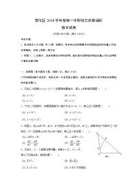 2019上海中考数学普陀区初三一模