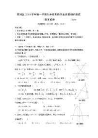 2019上海中考数学青浦区初三一模