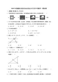 2019年福建省龙岩市永定县金丰片区中考数学一模试卷（含答案解析）