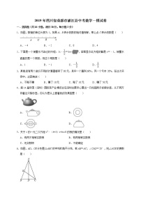 2019年四川省成都市浦江县中考数学一模试卷（含答案解析）