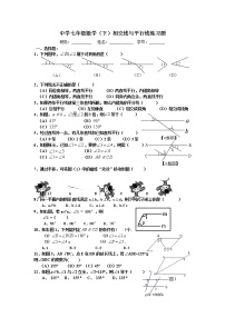 初中人教版第五章 相交线与平行线综合与测试精品精练