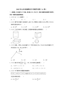 2019年山东省淄博市中考数学试卷（a卷）