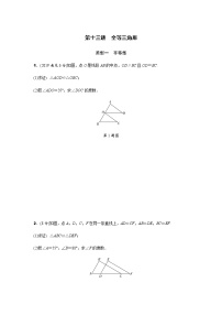 中考数学专题复习  第十三讲 全等三角形测试题(专题复习)