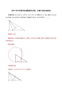 2021中考数学压轴题专项训练：折叠与落点有迹性 测试卷（含解析）