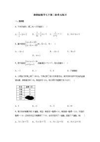 浙教版第二章 二元一次方程组综合与测试精品练习