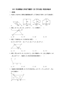 浙教版七年级下册第一章  平行线综合与测试优秀同步测试题