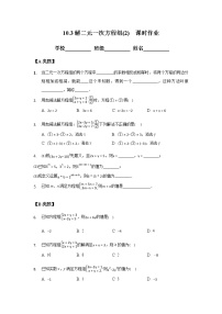 初中数学苏科版七年级下册10.3 解二元一次方程组精品精练