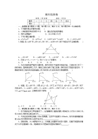 北师大版七年级数学下册期末检测卷