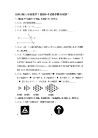 北师大版七年级数学下册期末考试数学模拟试题7（含答案）