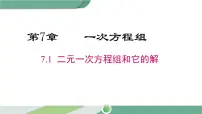初中华师大版7.1 二元一次方程组和它的解一等奖课件ppt