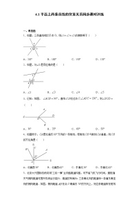 初中湘教版4.1 平面上两条直线的位置关系综合与测试习题