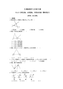 初中数学人教版七年级下册第五章 相交线与平行线5.1 相交线5.1.3 同位角、内错角、同旁内角当堂达标检测题