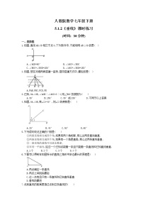 数学七年级下册第五章 相交线与平行线5.1 相交线5.1.2 垂线习题