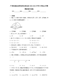 试卷 广西壮族自治区钦州市灵山县2020-2021学年七年级上学期期末数学试题（word版 含答案）