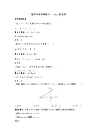试卷 中考数学专项复习专题： 一元一次方程（含答案）
