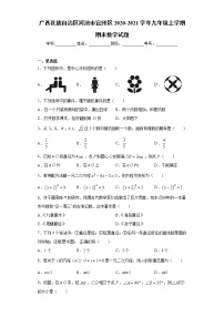 试卷 广西壮族自治区河池市宜州区2020-2021学年九年级上学期期末数学试题（word版 含答案）