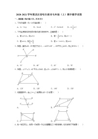 试卷 -黑龙江省哈尔滨市2020-2021学年七年级上学期期中数学试卷（word版 含答案）